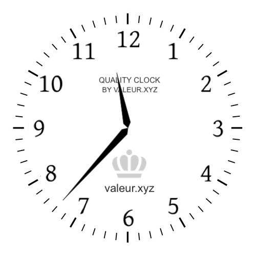 Analog clock showing the time 11:37 AM