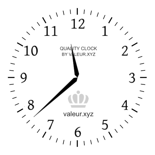 Analog clock showing the time 11:38 AM