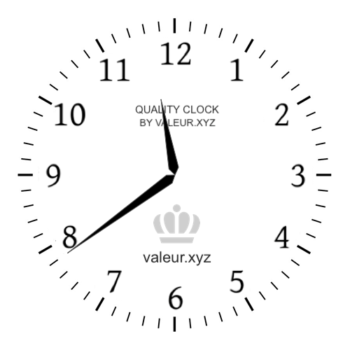 Analog clock showing the time 11:39 PM