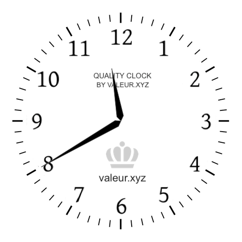 Analog clock showing the time 11:40 PM