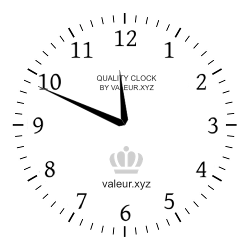 Analog clock showing the time 11:49 PM