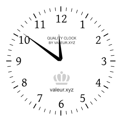 Analog clock showing the time 11:51 PM