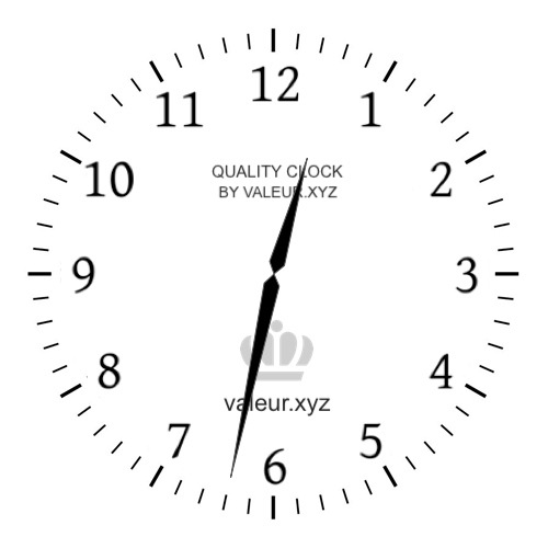 Analog clock showing the time 12:32 AM