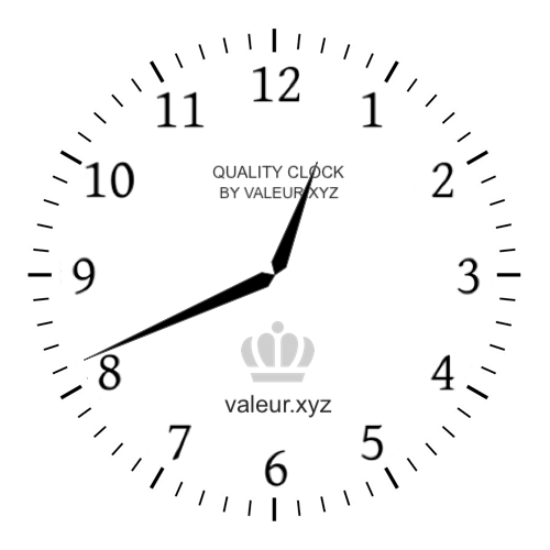Analog clock showing the time 12:41 PM