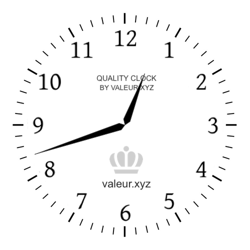 Analog clock showing the time 12:42 PM