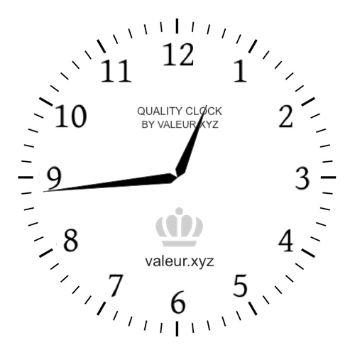 Analog clock showing the time 12:44 PM
