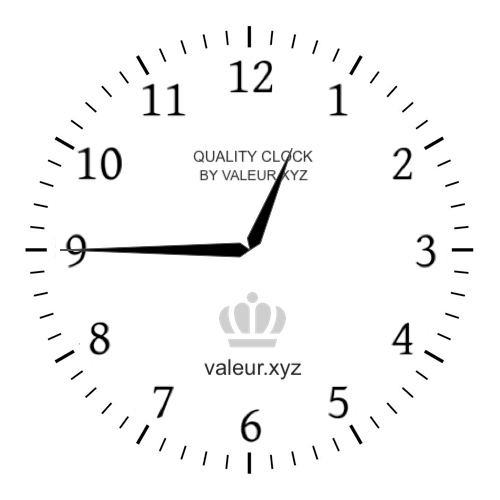 Analog clock showing the time 12:45 PM