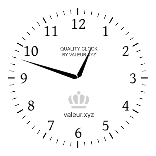 Analog clock showing the time 12:48 PM