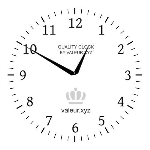 12:50 PM on an analog clock (Twelve-fifty PM) Analog clock showing the time 12:50 PM