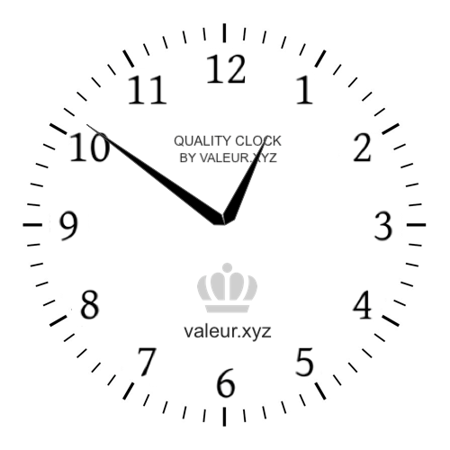 Analog clock showing the time 12:51 PM