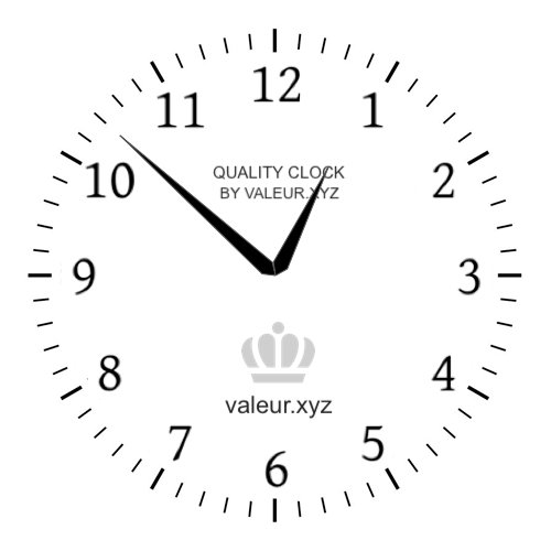 Analog clock showing the time 12:52 PM