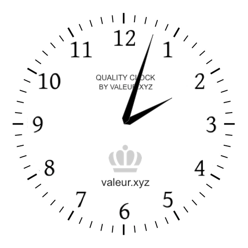 Analog clock showing the time 2:03 PM