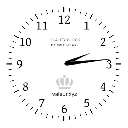 2:14 AM on an analog clock (Two-fourteen AM) Analog clock showing the time 2:14 AM