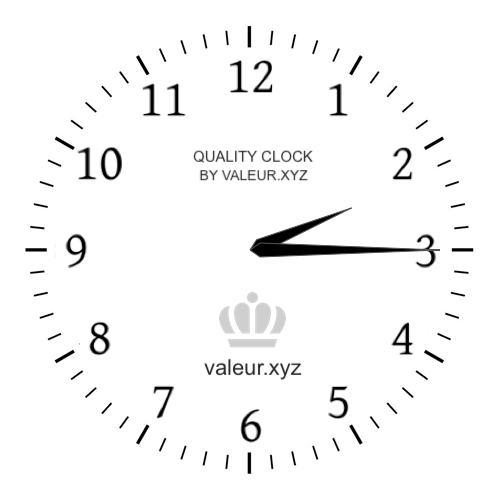 Analog clock showing the time 2:15 AM