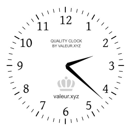 Analog clock showing the time 2:22 AM