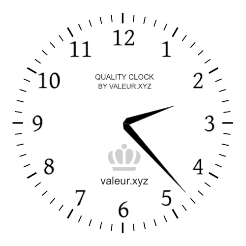 2:23 PM on an analog clock (Two-twenty-three PM) Analog clock showing the time 2:23 PM