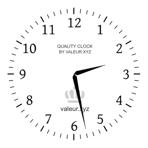 Analog clock showing the time 2:28 PM