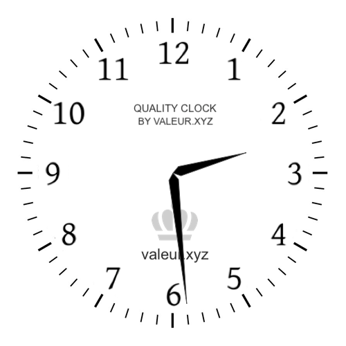 Analog clock showing the time 2:29 AM