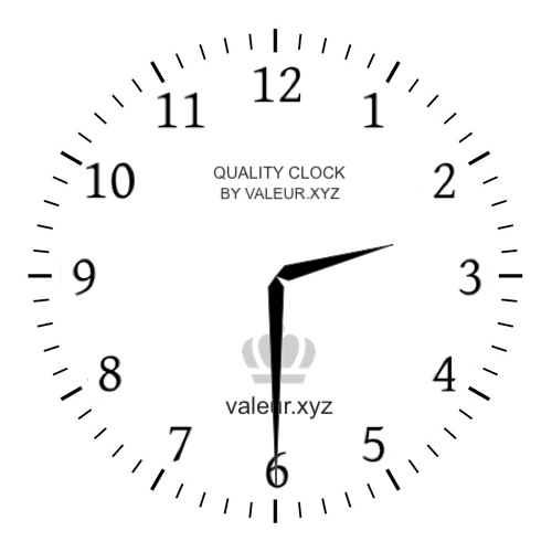 Analog clock showing the time 2:30 PM