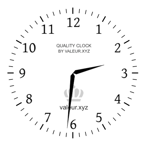2:31 PM on an analog clock (Two-thirty-one PM) Analog clock showing the time 2:31 PM