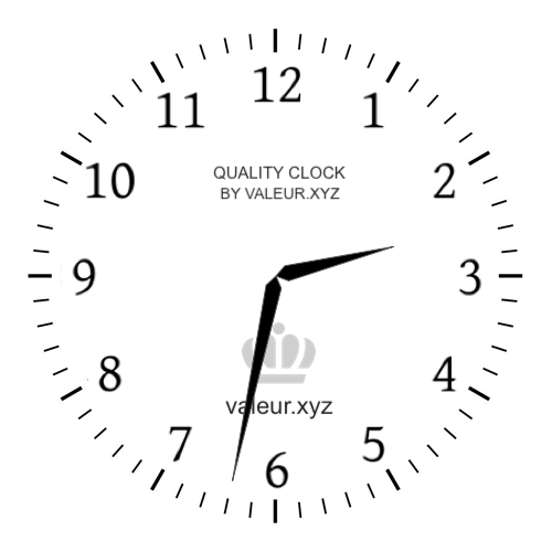 2:32 PM on an analog clock (Two-thirty-two PM) Analog clock showing the time 2:32 PM