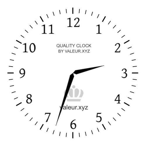 Analog clock showing the time 2:33 AM