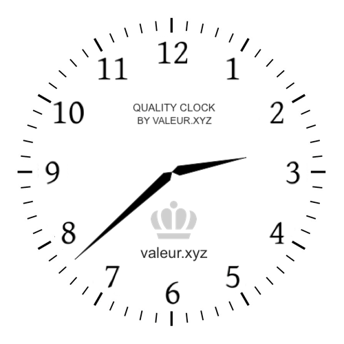 Analog clock showing the time 2:38 AM