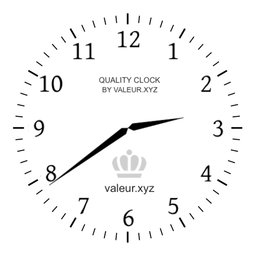 Analog clock showing the time 2:39 AM