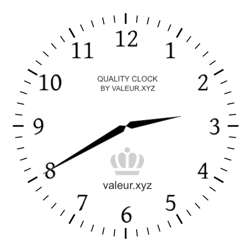 Analog clock showing the time 2:40 PM