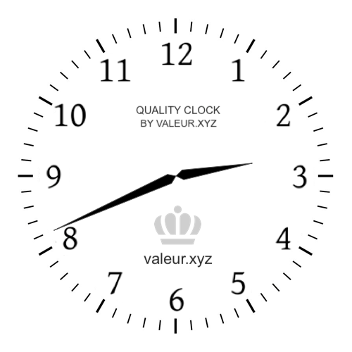 Analog clock showing the time 2:41 PM