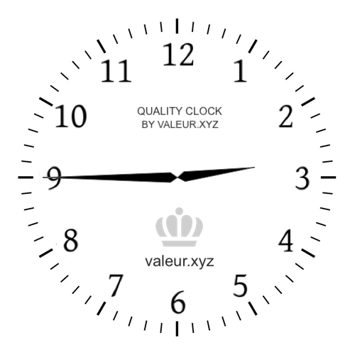 Analog clock showing the time 2:45 PM