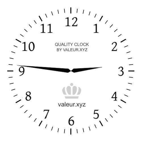 Analog clock showing the time 2:46 AM