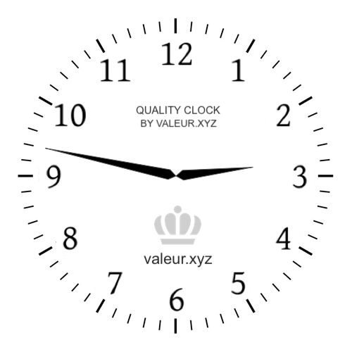 Analog clock showing the time 2:47 AM