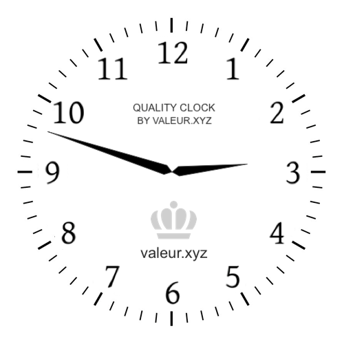 Analog clock showing the time 2:48 AM