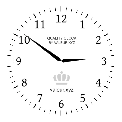 Analog clock showing the time 2:51 AM