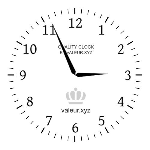 Analog clock showing the time 2:56 PM