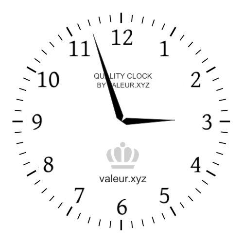 2:57 PM on an analog clock (Two-fifty-seven PM) Analog clock showing the time 2:57 PM