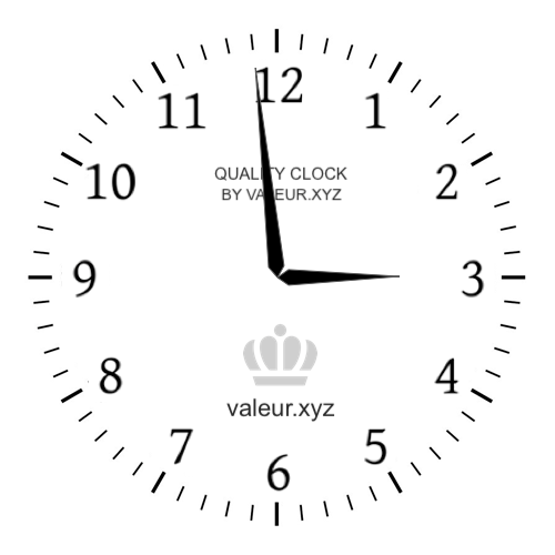 Analog clock showing the time 2:59 AM