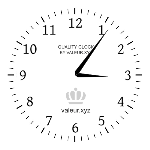 Analog clock showing the time 3:06 AM