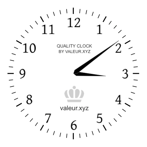 Analog clock showing the time 3:09 AM