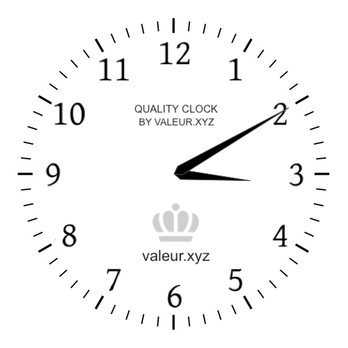 Analog clock showing the time 3:10 AM