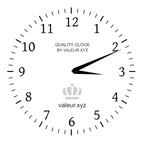 Analog clock showing the time 3:11 PM