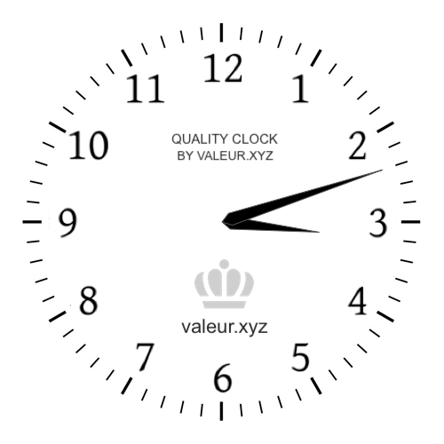 Analog clock showing the time 3:12 AM