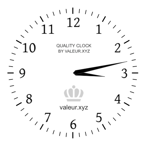 Analog clock showing the time 3:13 AM