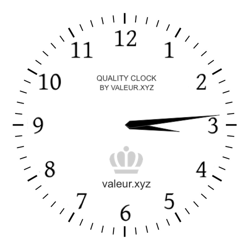 Analog clock showing the time 3:14 AM