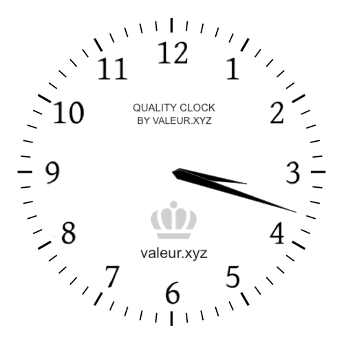 Analog clock showing the time 3:18 PM