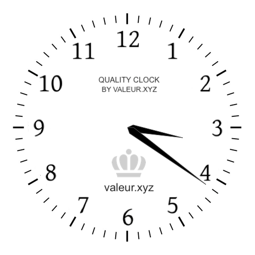 Analog clock showing the time 3:21 PM
