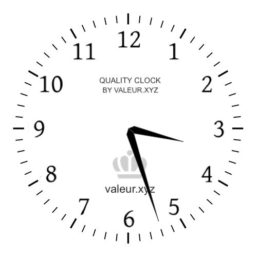 Analog clock showing the time 3:27 PM