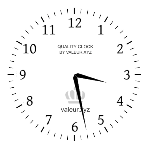 Analog clock showing the time 3:28 PM