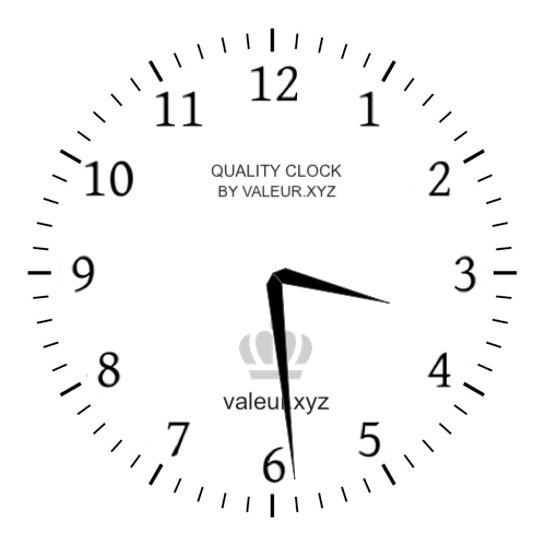 3:29 PM on an analog clock (Three-twenty-nine PM) Analog clock showing the time 3:29 PM